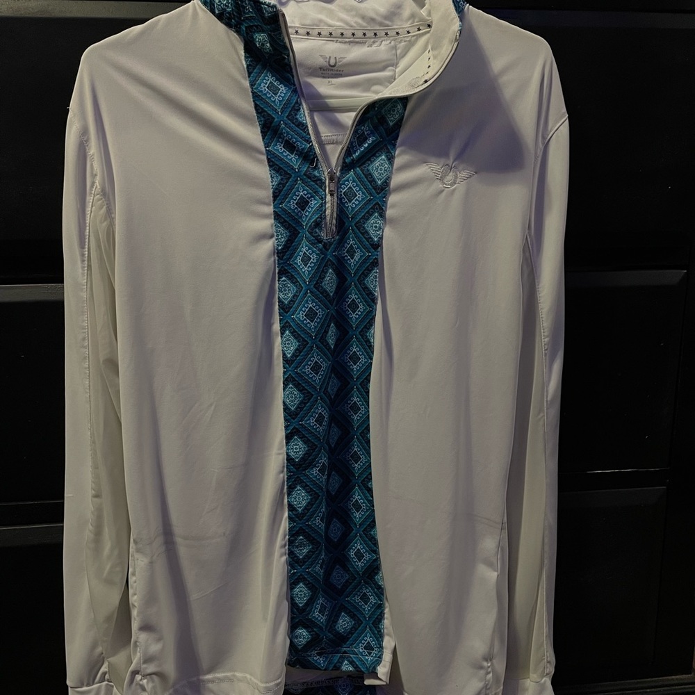 Tuff rider breeches and 1/4 zip top set